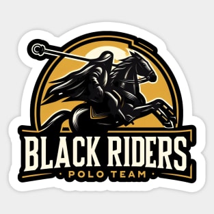Black Riders Polo Team - Fantasy Funny Sticker